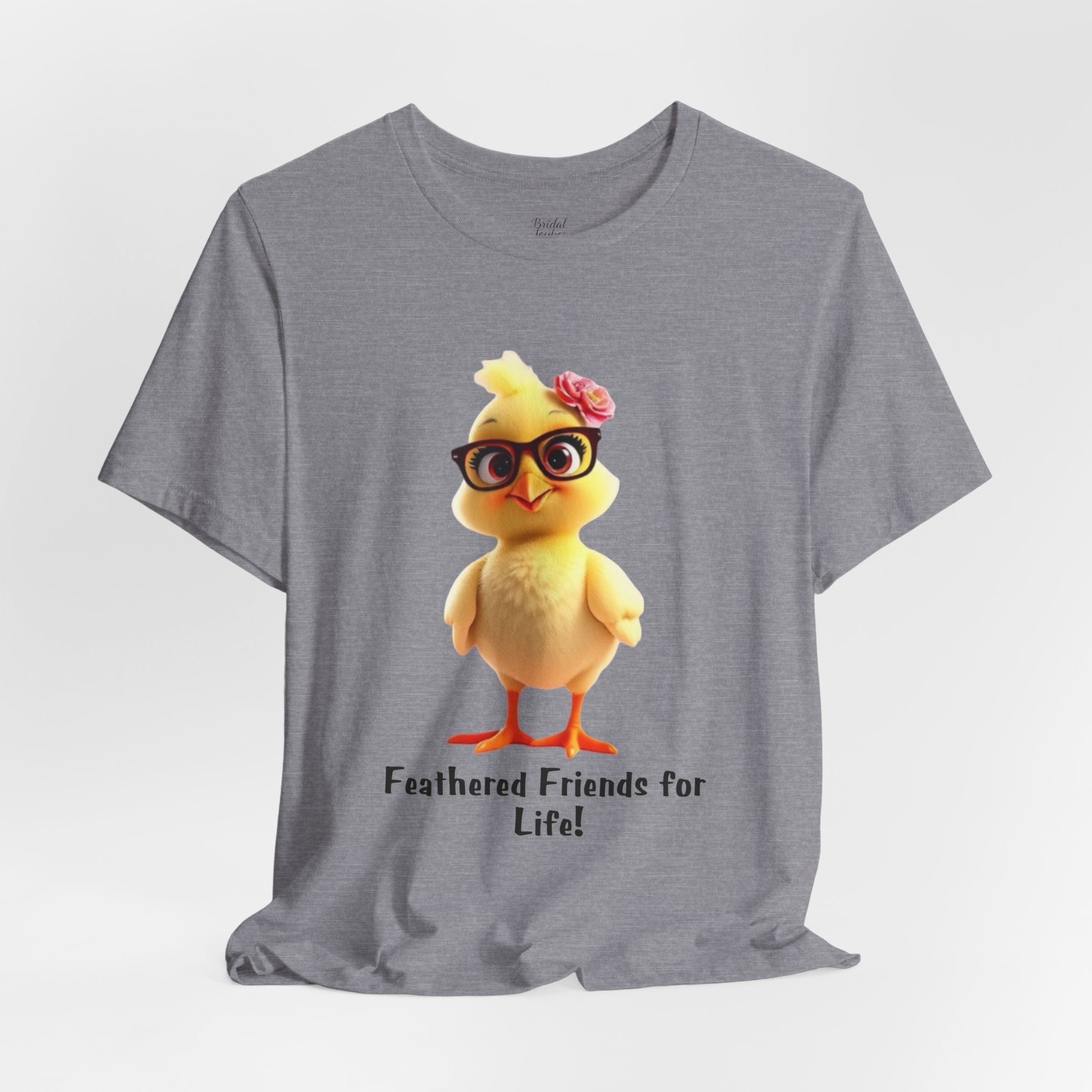 Cute Sunglasses Chick Feathered Friends for Life T-Shirt | Bachelorette Party Hen Night Tee