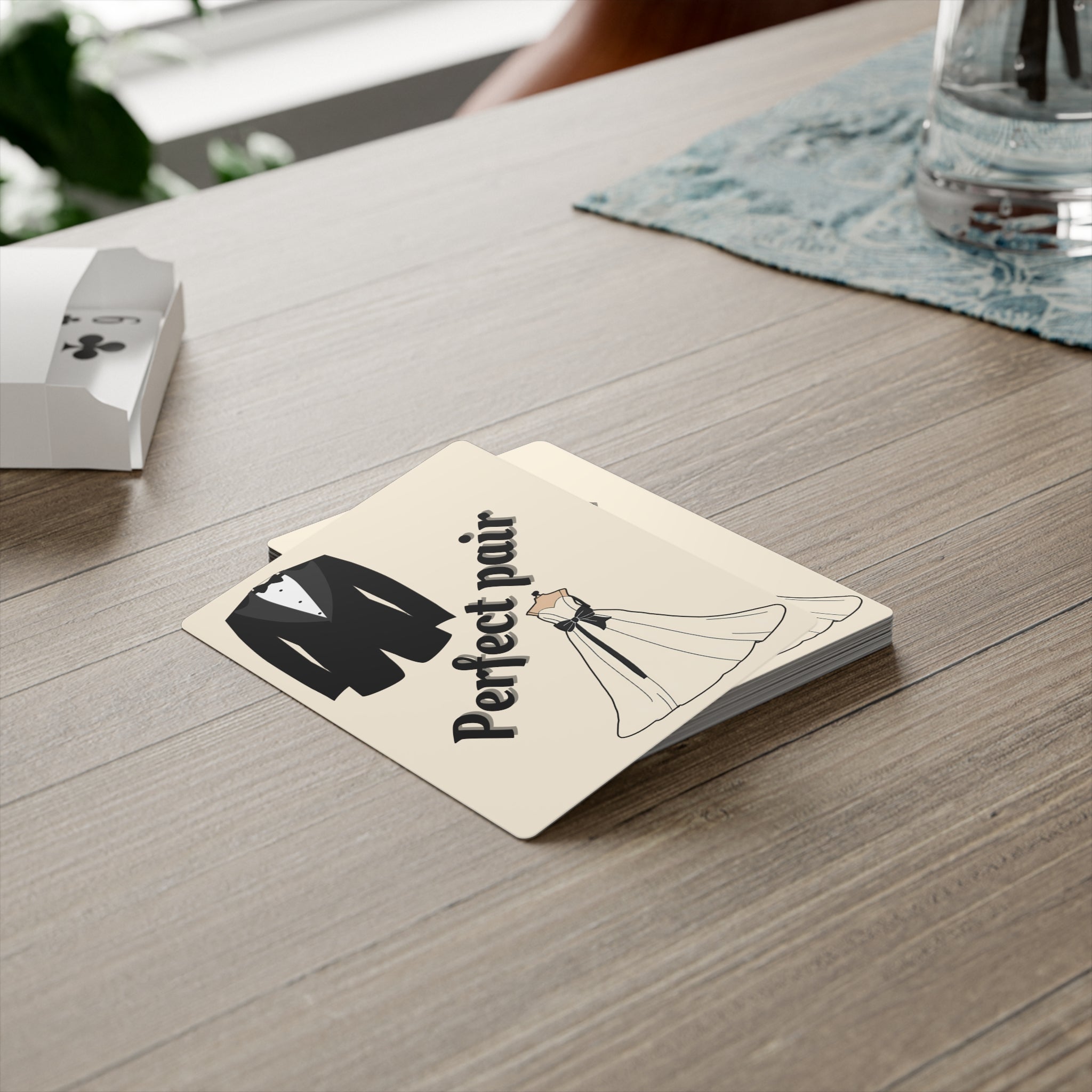 Playing Cards - Bridal party gift | Tuxedo and wedding dress - Perfect pair