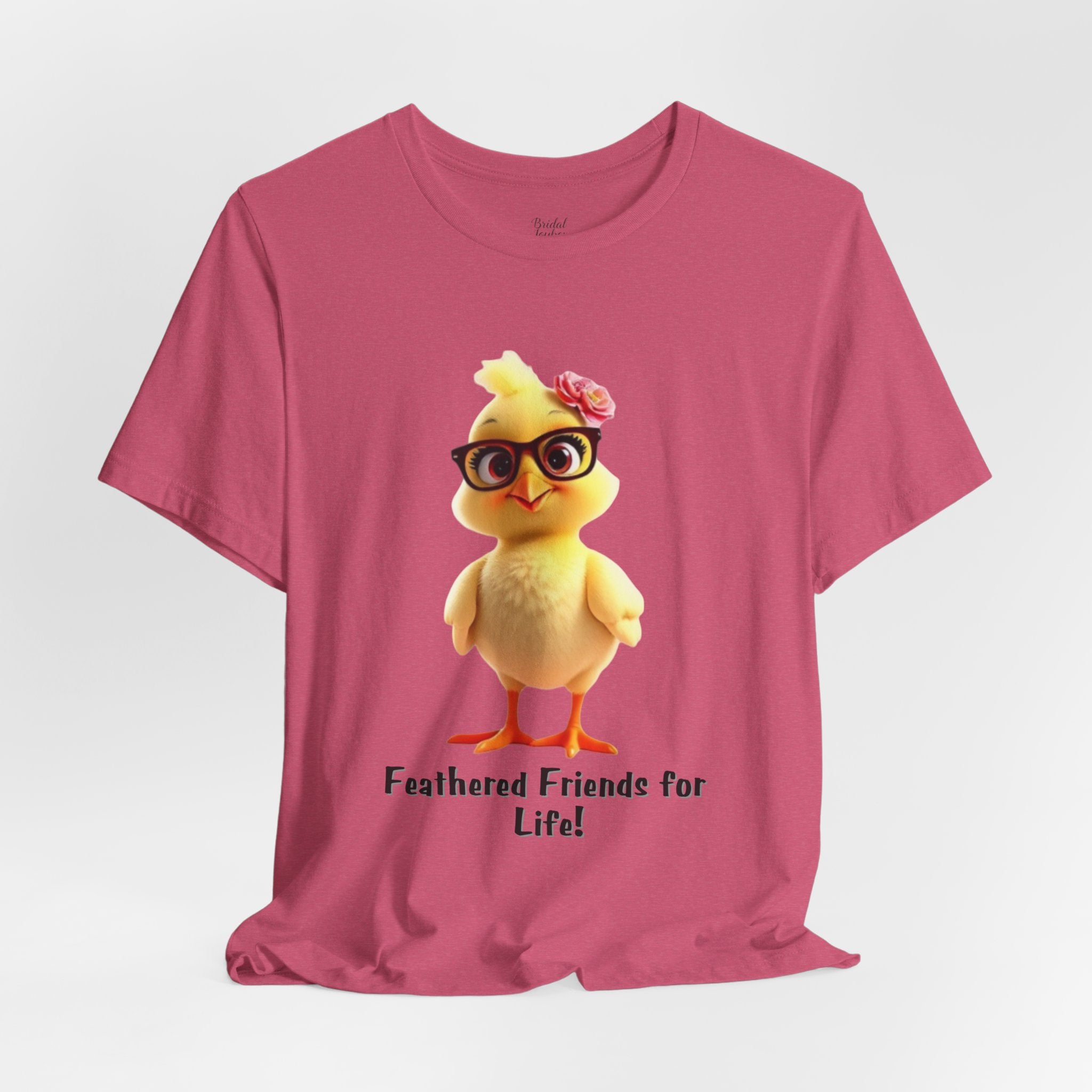 Cute Sunglasses Chick Feathered Friends for Life T-Shirt | Bachelorette Party Hen Night Tee