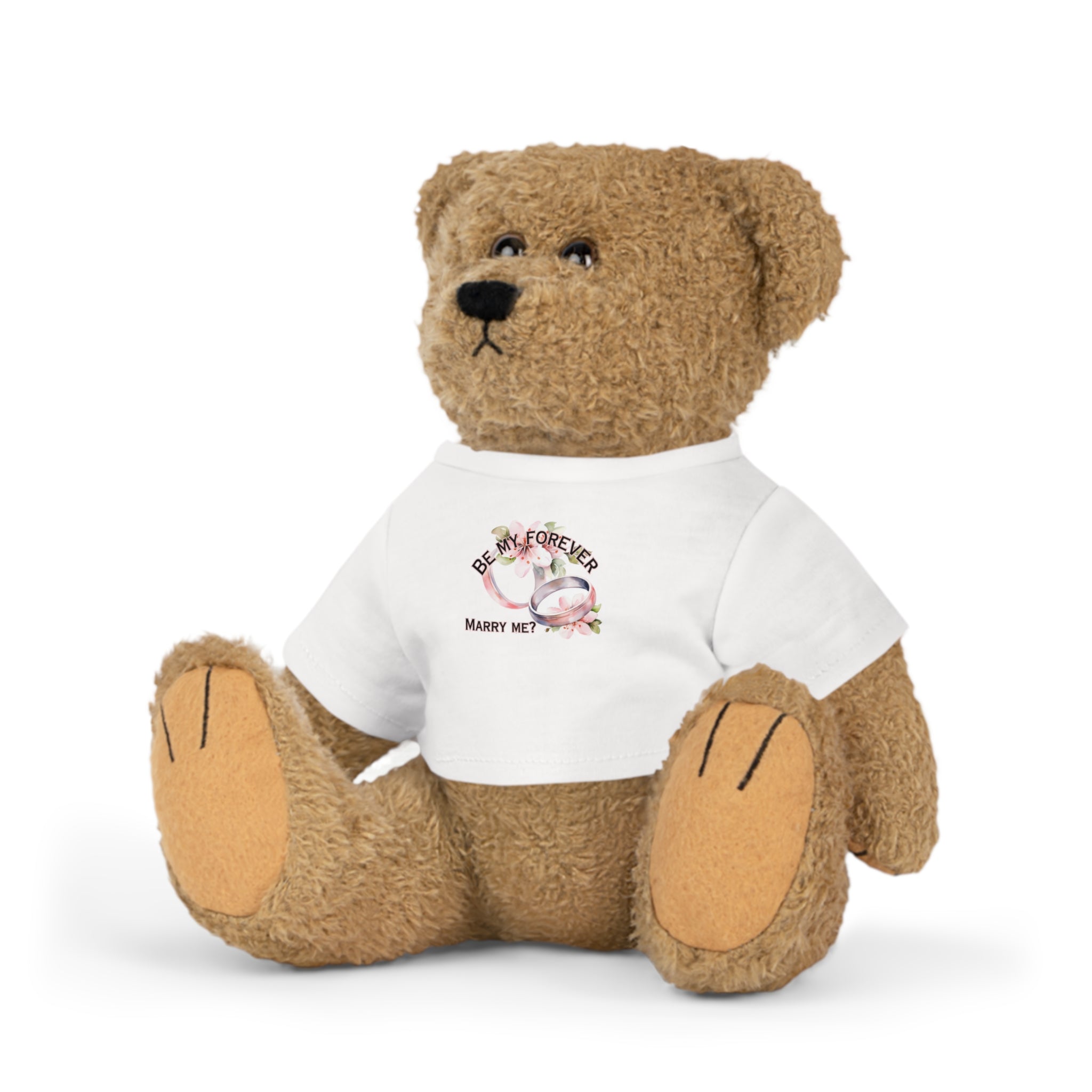 Be My Forever, Marry Me | Floral Ring Proposal Bear Plush Toy