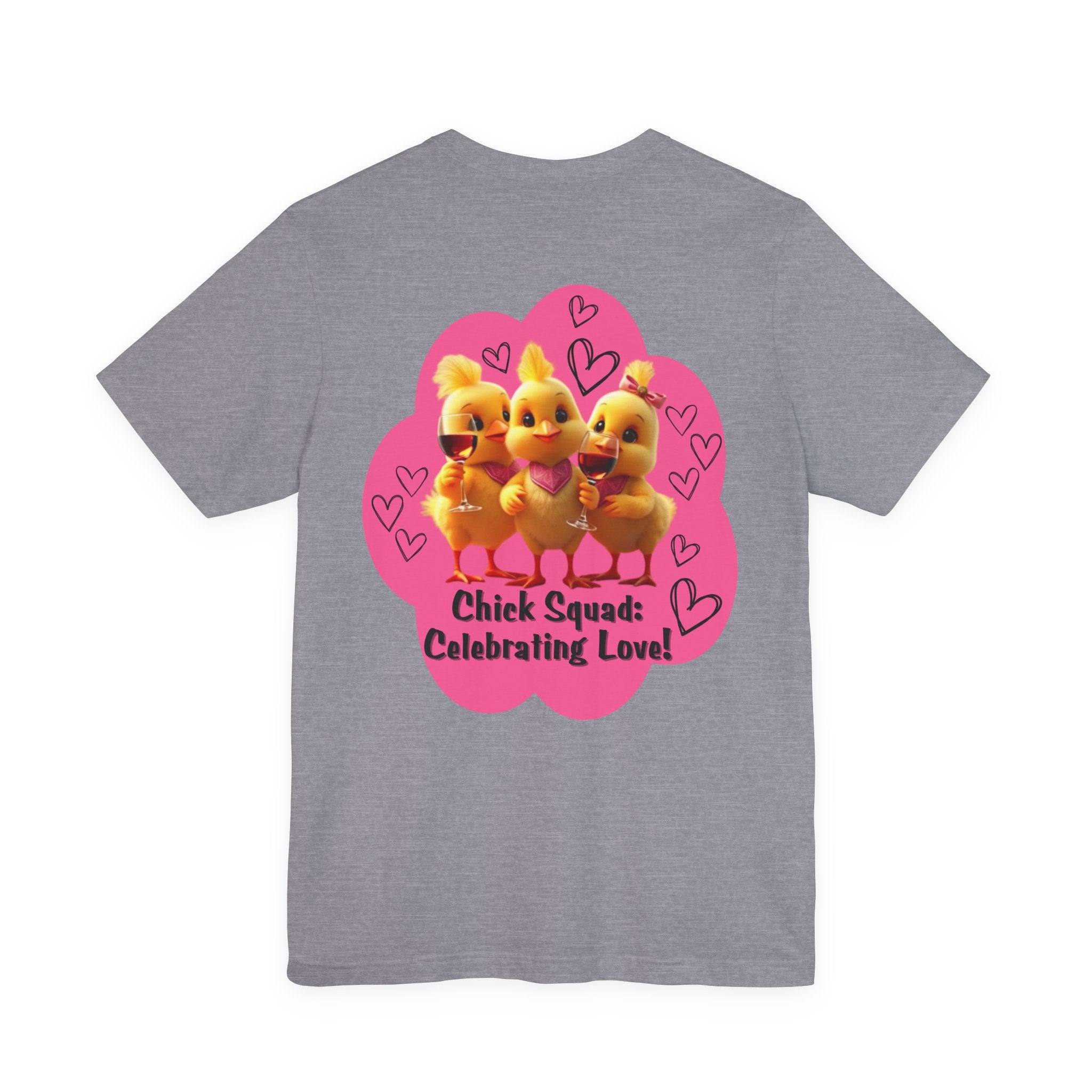 Chick Squad Celebrating Love T-Shirt | Bachelorette Party Hen Night Tee - Pink cloud