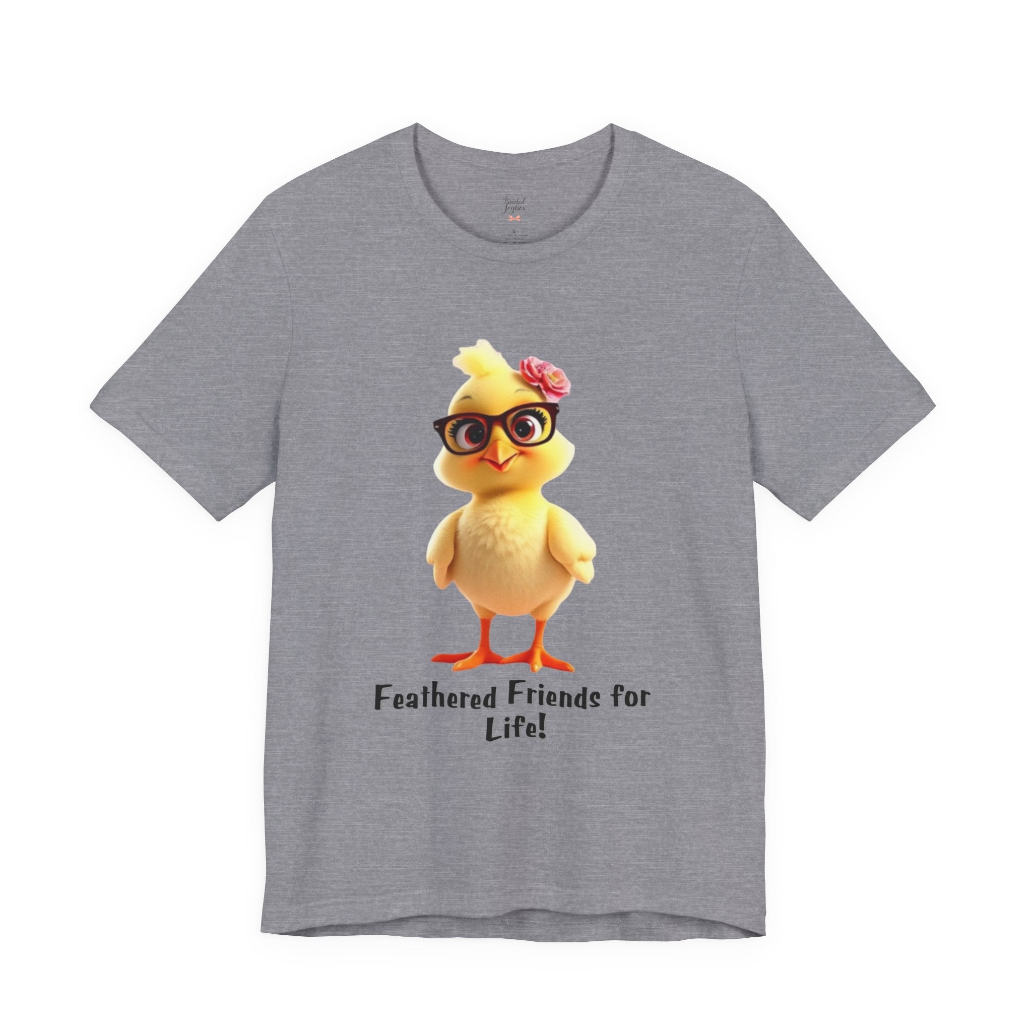 Cute Sunglasses Chick Feathered Friends for Life T-Shirt | Bachelorette Party Hen Night Tee