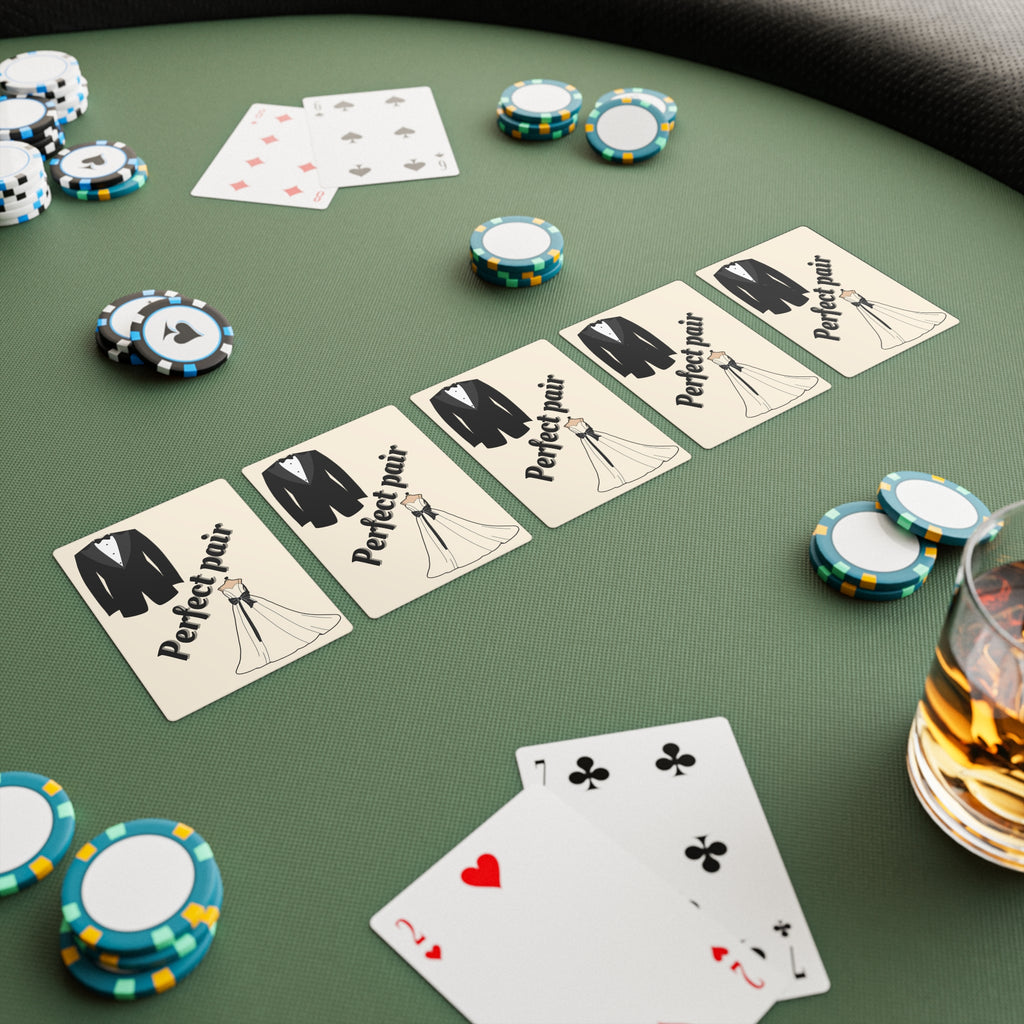 Playing Cards - Bridal party gift | Tuxedo and wedding dress - Perfect pair