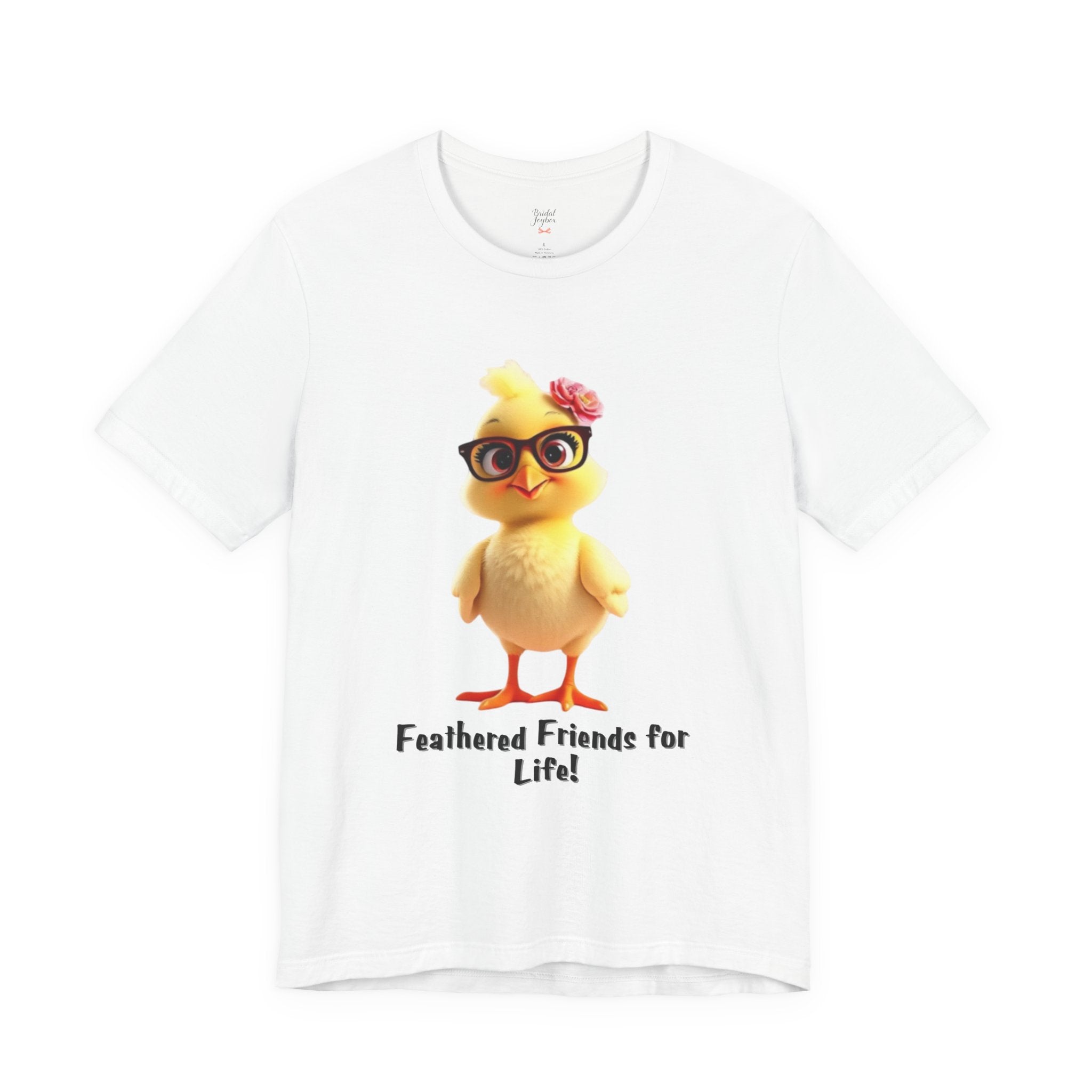 Cute Sunglasses Chick Feathered Friends for Life T-Shirt | Bachelorette Party Hen Night Tee