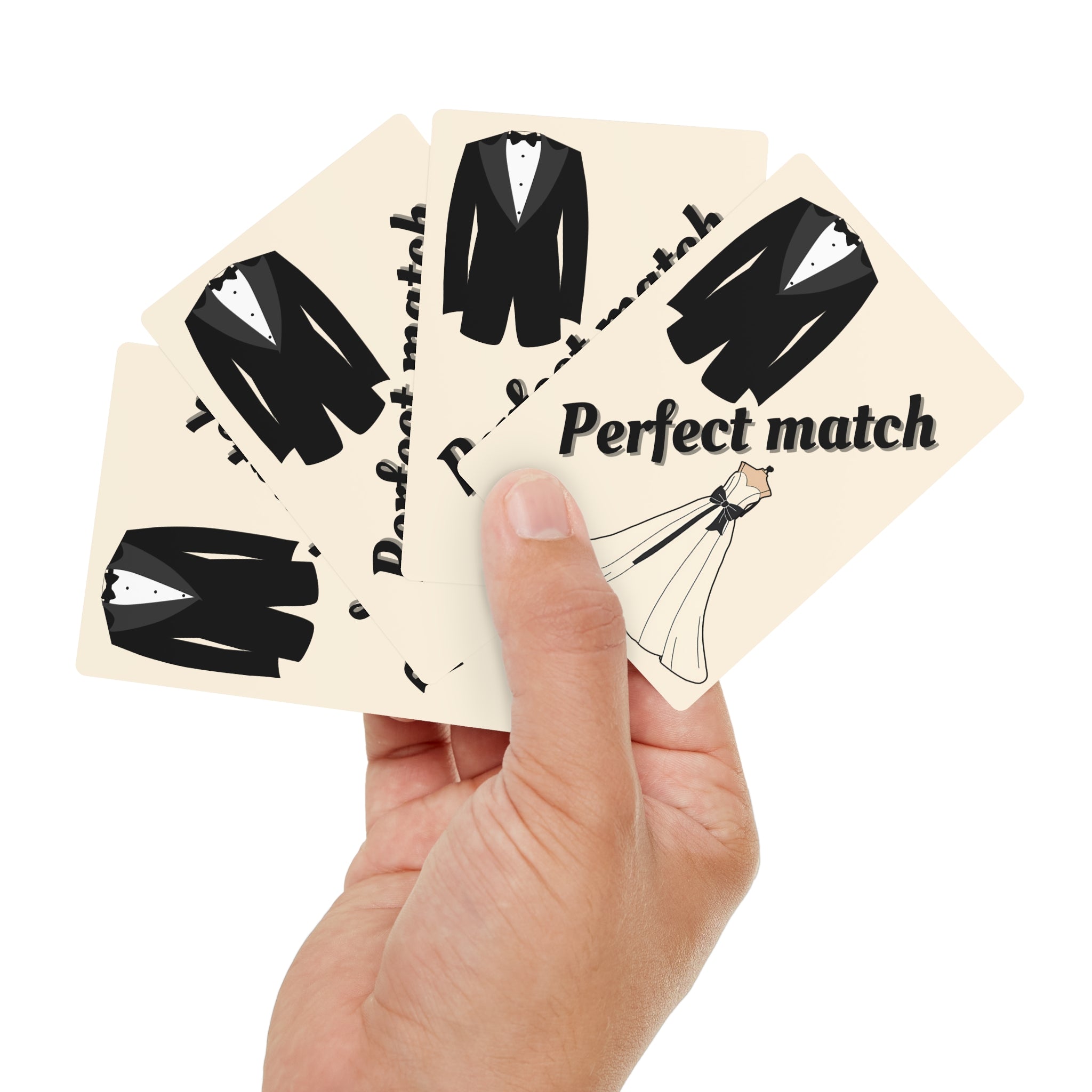 Playing Cards - Bridal party gift | Tuxedo and wedding dress - Perfect match