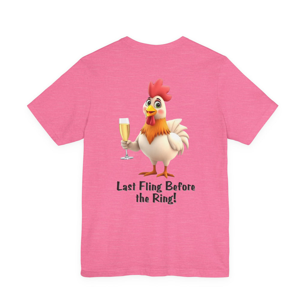 Last Fling Before the Ring Rooster T-Shirt | Bachelorette Party Tee
