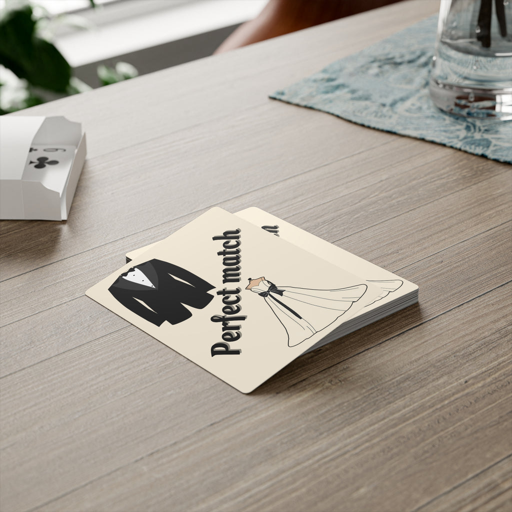 Playing Cards - Bridal party gift | Tuxedo and wedding dress - Perfect match