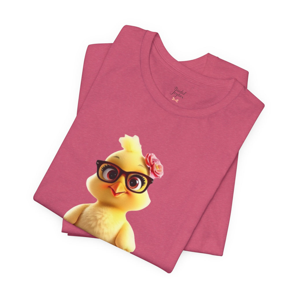 Cute Sunglasses Chick Feathered Friends for Life T-Shirt | Bachelorette Party Hen Night Tee