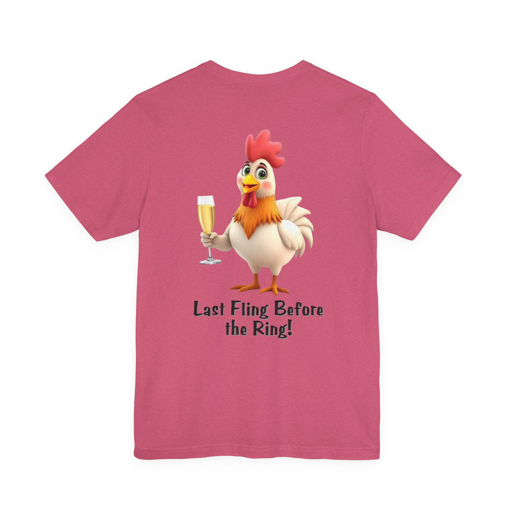 Last Fling Before the Ring Rooster T-Shirt | Bachelorette Party Tee