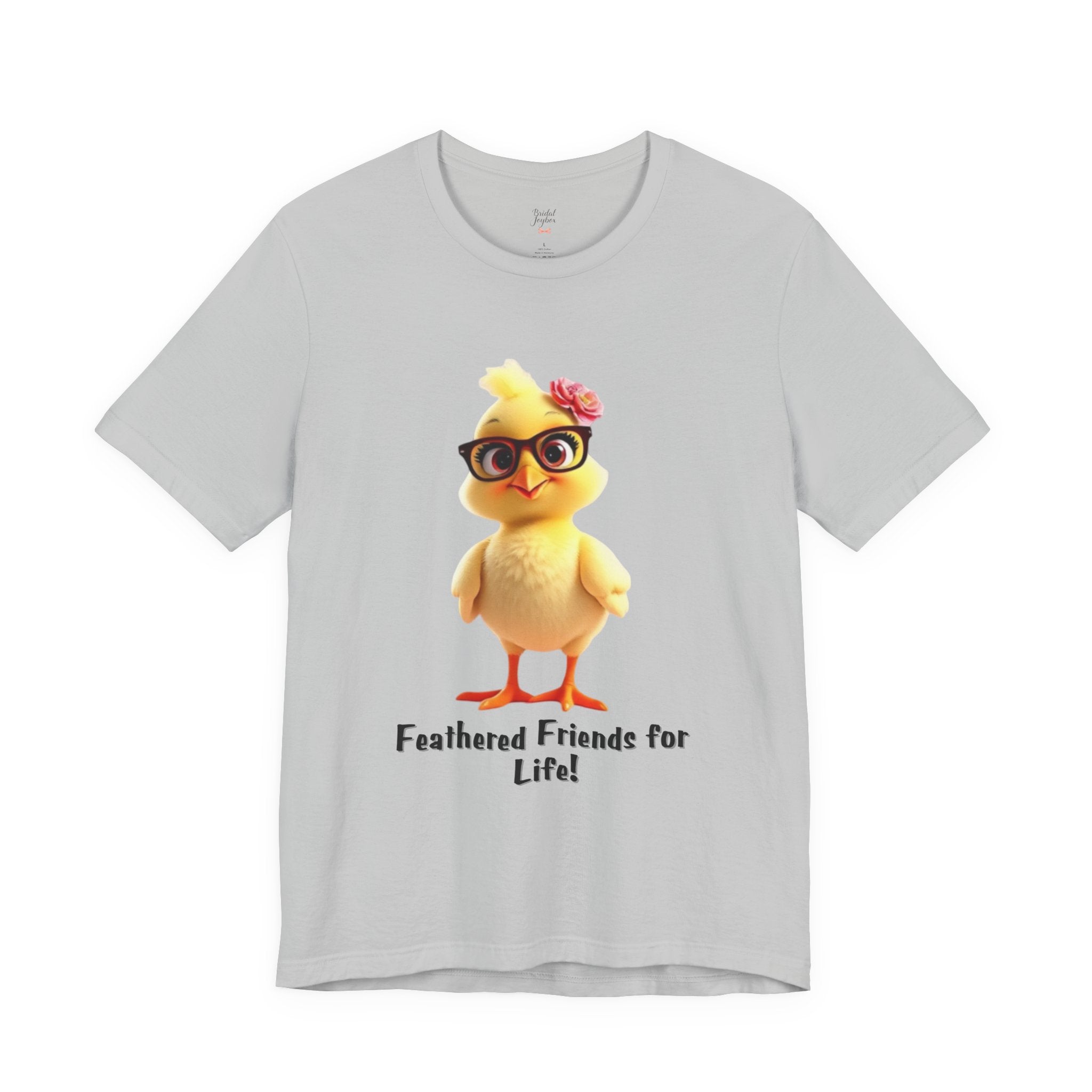 Cute Sunglasses Chick Feathered Friends for Life T-Shirt | Bachelorette Party Hen Night Tee