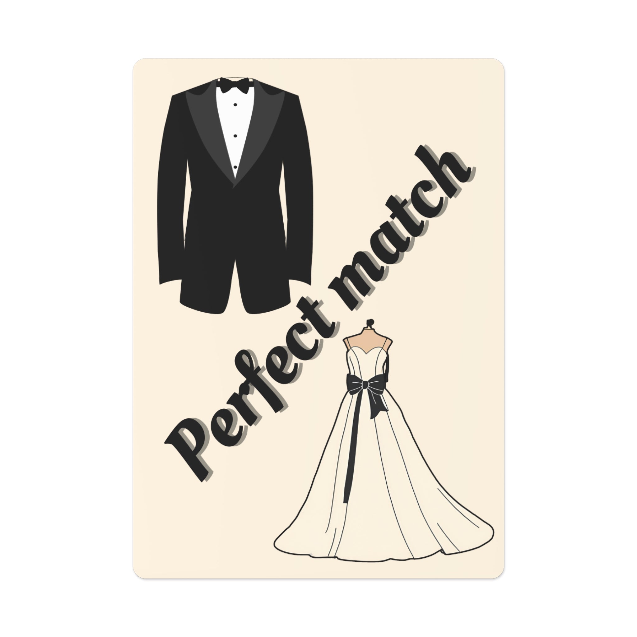 Playing Cards - Bridal party gift | Tuxedo and wedding dress - Perfect match