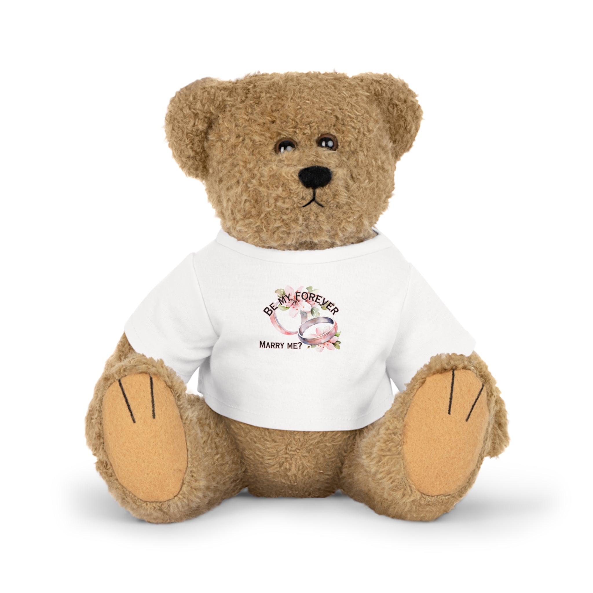 Be My Forever, Marry Me | Floral Ring Proposal Bear Plush Toy