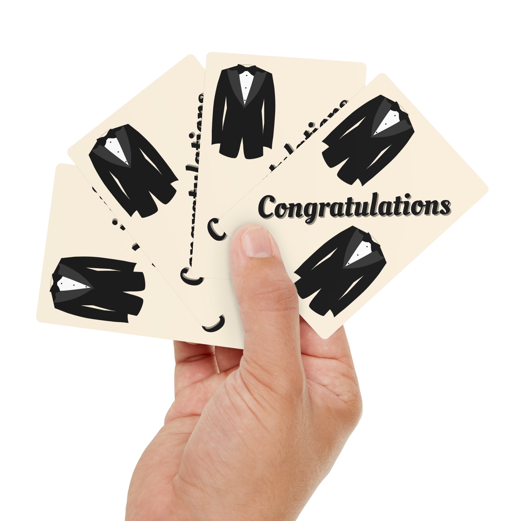 Playing Cards - Bridal party gift | Tuxedo Congratulations