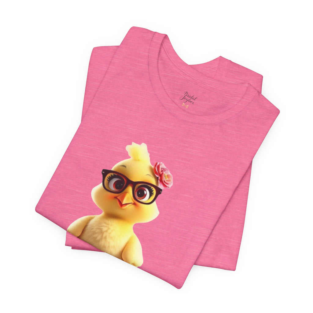 Cute Sunglasses Chick Feathered Friends for Life T-Shirt | Bachelorette Party Hen Night Tee