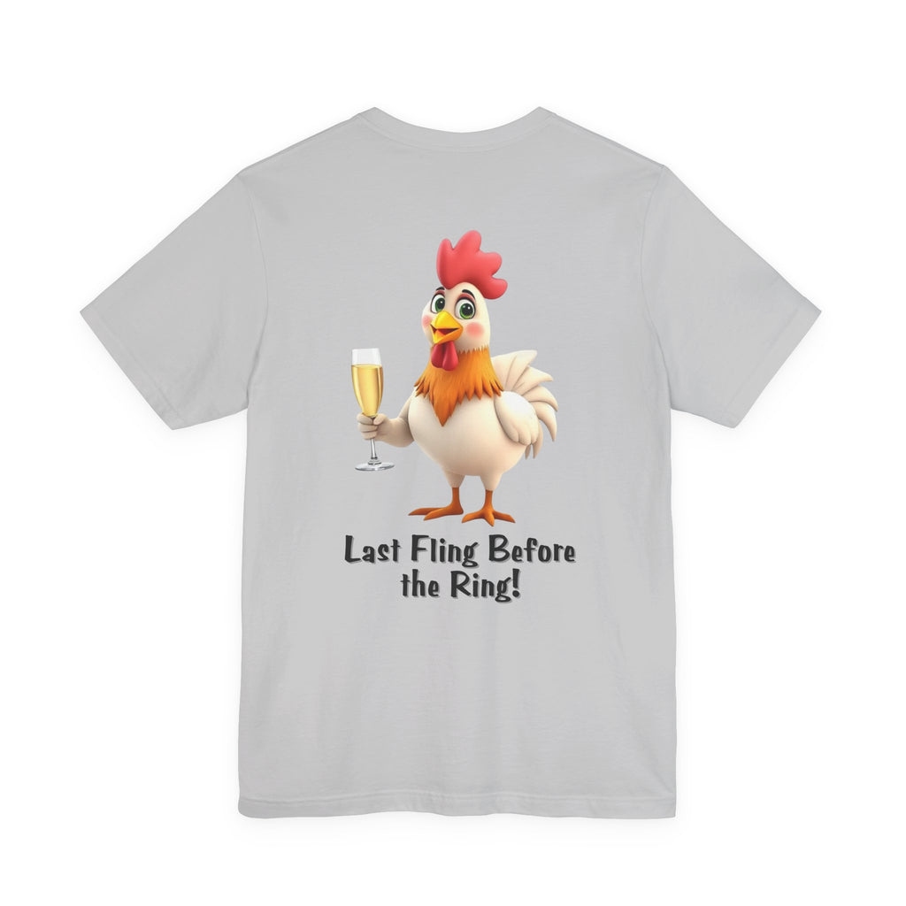 Last Fling Before the Ring Rooster T-Shirt | Bachelorette Party Tee
