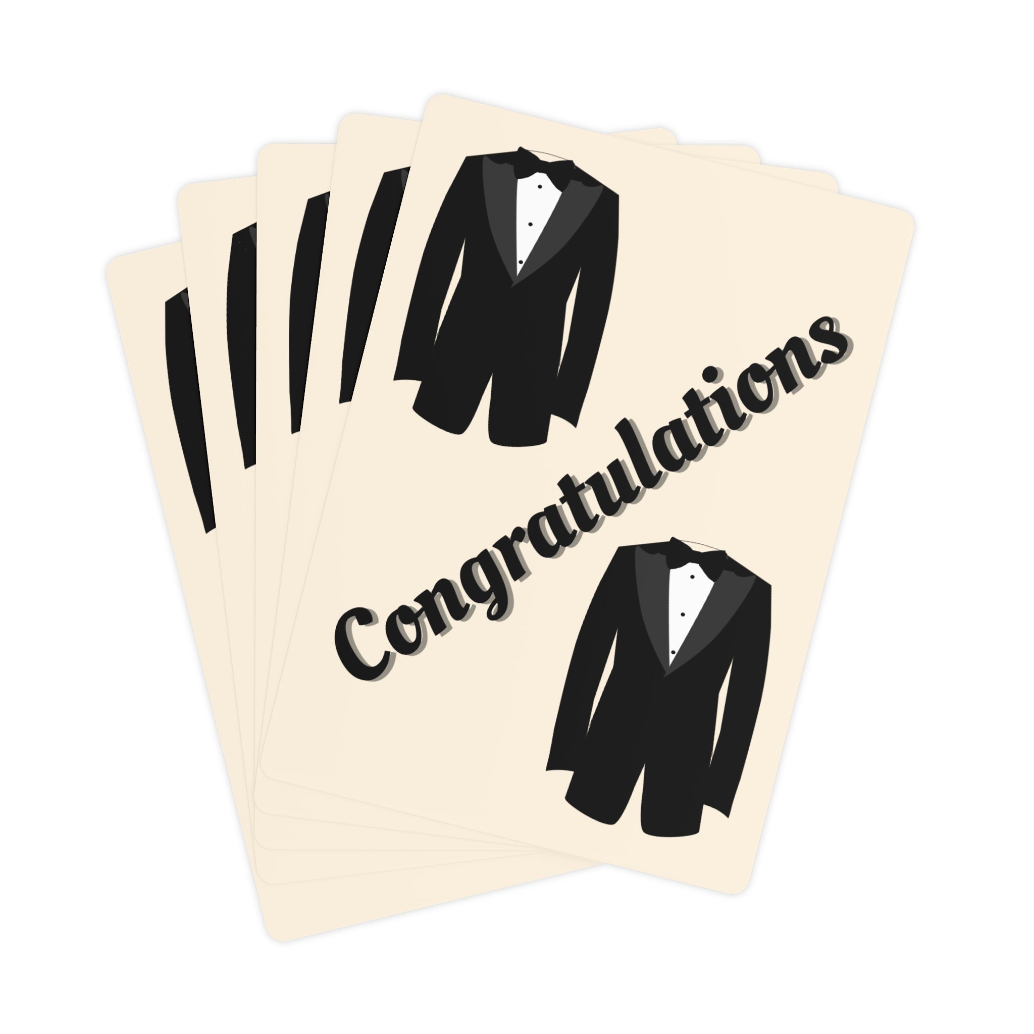 Playing Cards - Bridal party gift | Tuxedo Congratulations